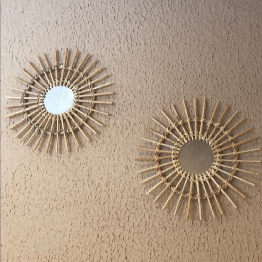 Boho sunburst mirrors